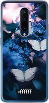 OnePlus 7 Pro Hoesje Transparant TPU Case - Blooming Butterflies #ffffff