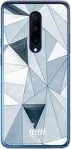 OnePlus 7 Pro Hoesje Transparant TPU Case - Mirrored Polygon #ffffff