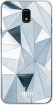 Samsung Galaxy J7 (2018) Hoesje Transparant TPU Case - Mirrored Polygon #ffffff