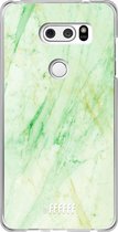 LG V30 (2017) Hoesje Transparant TPU Case - Pistachio Marble #ffffff