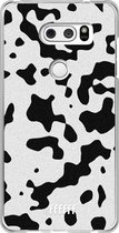 LG V30 (2017) Hoesje Transparant TPU Case - Dalmation Print #ffffff