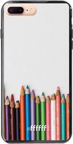iPhone 8 Plus Hoesje TPU Case - Pencils #ffffff
