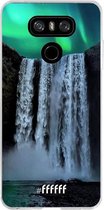 LG G6 Hoesje Transparant TPU Case - Waterfall Polar Lights #ffffff