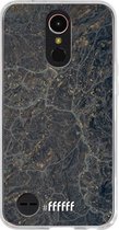 LG K10 (2017) Hoesje Transparant TPU Case - Golden Glitter Marble #ffffff