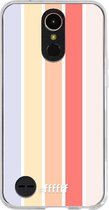 LG K10 (2017) Hoesje Transparant TPU Case - Vertical Pastel Party #ffffff