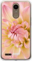 LG K10 (2018) Hoesje Transparant TPU Case - Pink Petals #ffffff