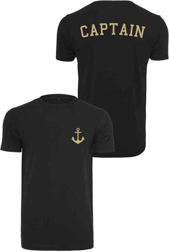 Mister Tee - Captain Heren T-shirt - Zwart