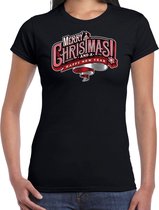 Merry Christmas Kerst shirt / Kerst t-shirt zwart voor dames - Kerstkleding / Christmas outfit XL