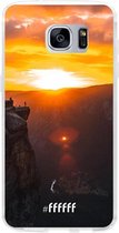 Samsung Galaxy S7 Hoesje Transparant TPU Case - Rock Formation Sunset #ffffff
