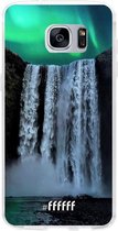 Samsung Galaxy S7 Hoesje Transparant TPU Case - Waterfall Polar Lights #ffffff
