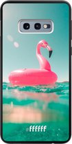 Samsung Galaxy S10e Hoesje TPU Case - Flamingo Floaty #ffffff