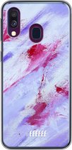 Samsung Galaxy A40 Hoesje Transparant TPU Case - Abstract Pinks #ffffff