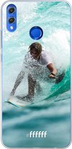 Honor 8X Hoesje Transparant TPU Case - Boy Surfing #ffffff