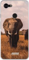Google Pixel 3 XL Hoesje Transparant TPU Case - Elephants #ffffff