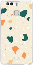 Huawei P9 Hoesje Transparant TPU Case - Terrazzo N°1 #ffffff