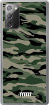 Samsung Galaxy Note 20 Hoesje Transparant TPU Case - Woodland Camouflage #ffffff
