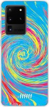 Samsung Galaxy S20 Ultra Hoesje Transparant TPU Case - Swirl Tie Dye #ffffff