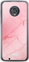 Motorola Moto G6 Hoesje Transparant TPU Case - Coral Marble #ffffff