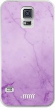 Samsung Galaxy S5 Hoesje Transparant TPU Case - Lilac Marble #ffffff