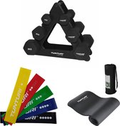 Tunturi - Workout Set - Fitnessmat - Gewichten - Dumbellset - Opbergrek - Weerstandsbanden