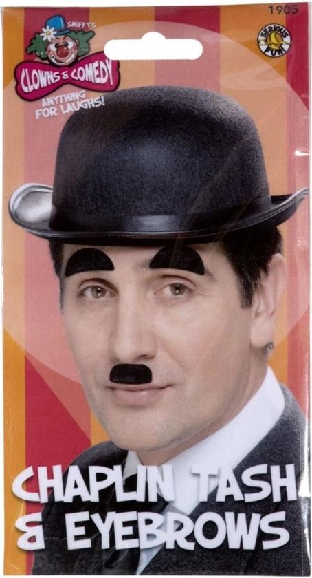 Moustache et sourcils Charlie Chaplin - Autocollant | bol