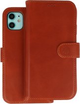 Rico Vitello Echt Lederen Booktype Hosje voor iPhone 11 - Bruin