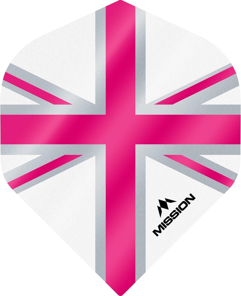 Mission Alliance 100 White & Pink NO2 - Dart Flights