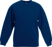 Fruit Of The Loom Kids Unisex Klassieke 80/20 set-in Sweater (2 stuks) (Marine)