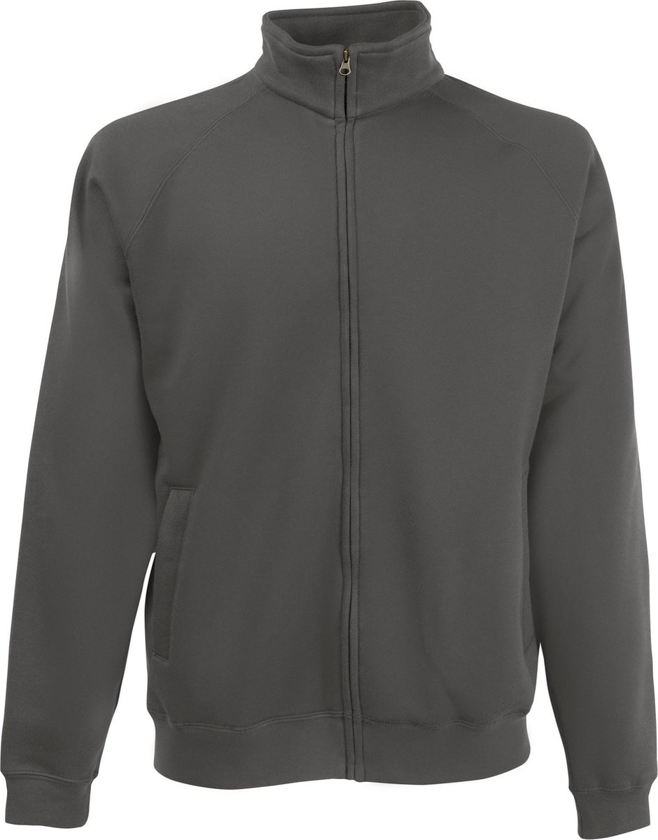 Fruit Of The Loom Heren Premium 70/30 Sweatshirt Met Volledige Ritssluiting Licht Graphite