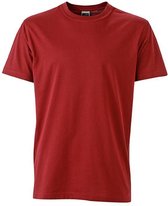 Fusible Systems - Heren James and Nicholson Workwear T-Shirt (Donkerrood)