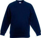 Fruit Of The Loom Kids Unisex Klassieke 80/20 set-in Sweater (2 stuks) (Donker Marine)