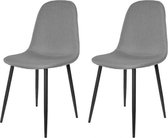 Set van 2 KLARY Scandinavische stoffen stoelen