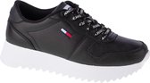 Tommy Hilfiger High Cleated Leather EN0EN01120-BDS, Vrouwen, Zwart, Sneakers, maat: 41 EU