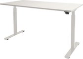 RoomForTheNew Bureau Heathrow Basic-Desk - Zit sta Bureau - Zit sta Bureau Elektrisch - Gaming Bureau - Game Bureau - Verstelbaar Bureau - standing Desk--Wit blad-Wit  onderstel- 180x80