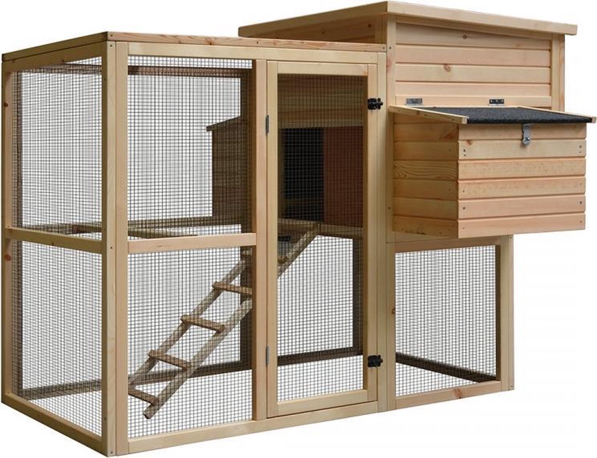 Duvo+ kippenhok loft attic pinus 172x146x1255cm