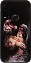 ADEL Siliconen Back Cover Softcase Hoesje Geschikt voor Huawei P20 Lite (2019) - Tijger Stoer