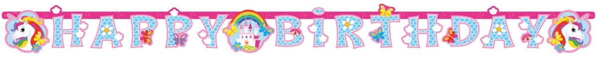 Amscan by Riethmuller - Riethmüller - Letterslinger Happy Birthday Eenhoorn/ Unicorn