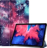 Tablet Hoes voor Lenovo Tab P11 - Tri-Fold Book Case - Cover met Auto/Wake Functie - Galaxy