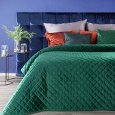 Luxe bed_deken_Brulo_Polyester_sprei_220x240 cm_Gewicht-260+75+120 GSM__donker groen