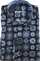 Mike Turnham Lange mouw Overhemd - 5023-1460 Marine (Maat: XXL)
