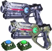 Light Battle Active Camo Laser Game Set - Groen/Grijs - 2 Laserguns + 2 Lasergame Targets