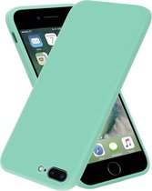 geschikt voor Apple iPhone 7 Plus / 8 Plus vierkante silicone case - aqua