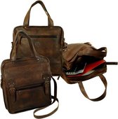 Leren Schoudertas | Tas | Unisex | Tassen | Leer Tas |  Jongens - meisje - heren - dames - Unisex  | Bag | Postbag | Bussiness Tas | Laptop Tas | Tablet Tas | Aktentas | CAMBRIDGE | Zwart