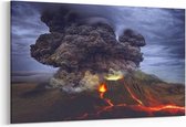 Schilderij - Vulkaan uitbarsting — 100x70 cm
