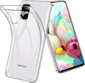 Flexibele achterkant Silicone hoesje transparant Geschikt voor: Samsung Galaxy A71