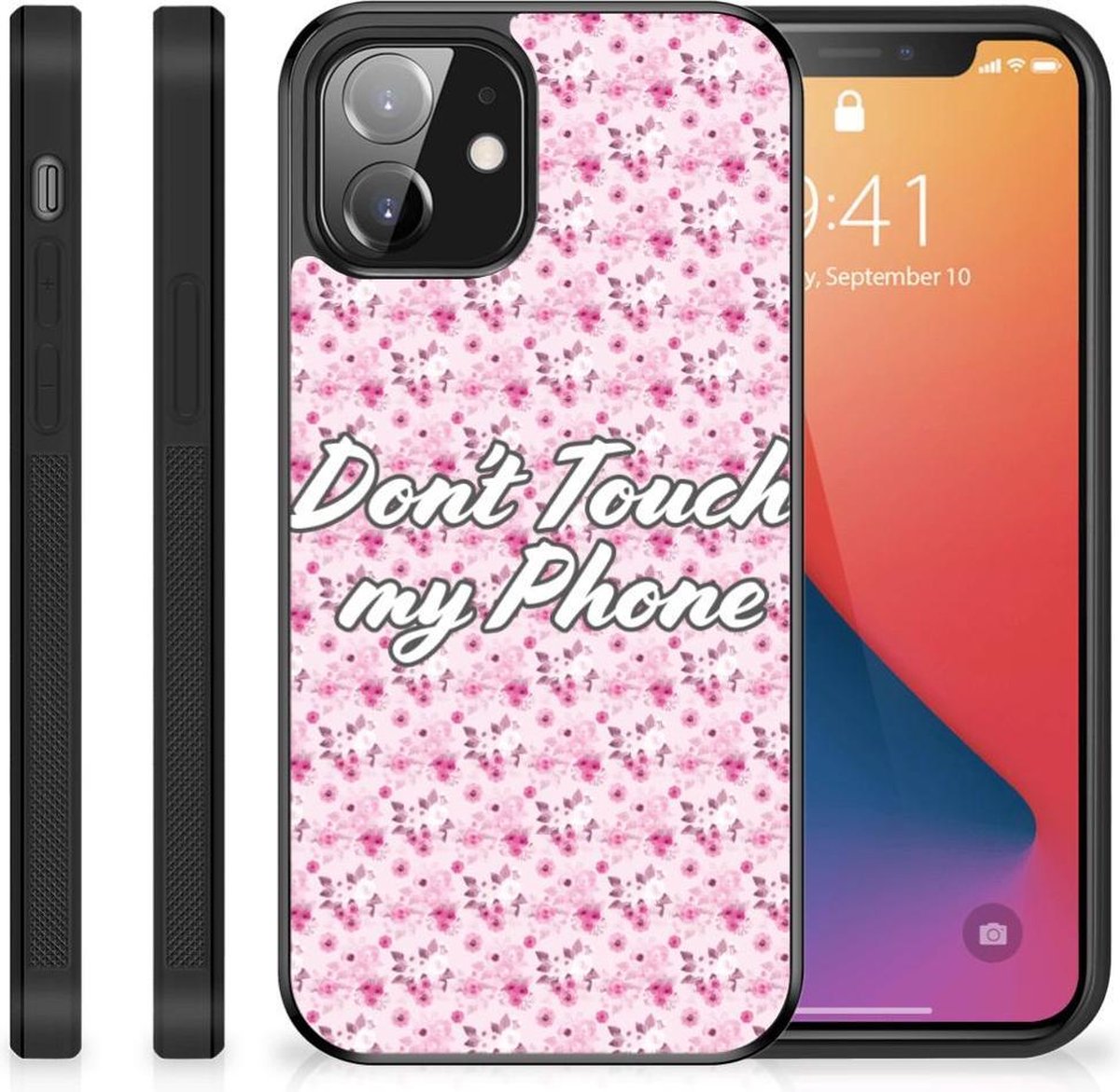 iPhone 12 Mini TPU Hoesje Flowers Pink DTMP