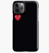Heart Eyes geschikt voor Apple iPhone 12 / 12 Pro - 6.1 inch hoesje - zwart
