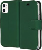 iPhone 12 Mini Hoesje Met Pasjeshouder - Accezz Wallet Softcase Bookcase - Groen