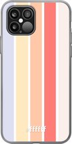 6F hoesje - geschikt voor iPhone 12 - Transparant TPU Case - Vertical Pastel Party #ffffff