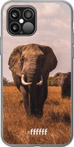 6F hoesje - geschikt voor iPhone 12 - Transparant TPU Case - Elephants #ffffff